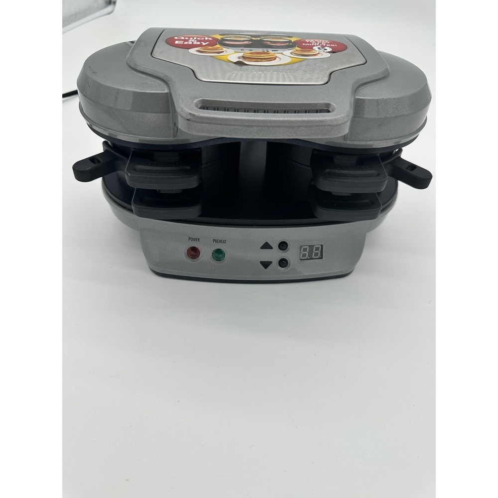 Hamilton Beach Dual Breakfast Sandwich Maker Electric Timer Silver 25490W OS
